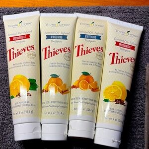 Young Living Thieves Whitening Toothpaste - White and Yellow